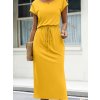 Šaty dámské žluté dlouhé letní