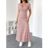 Šaty dámské růžové letní dlouhé