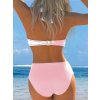 Dámské plavky růžové bílé dvoudílné