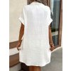 Dámské šaty bílé letní na knoflíky
