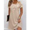 Šaty dámské béžové letní krátké