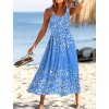 Šaty dámské modré letní dlouhé