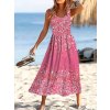 Šaty dámské růžové letní dlouhé