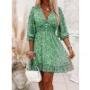 Šaty dámské zelené letní krátké