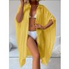 Dámské šaty žluté kimono plážové