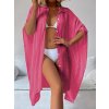 Šaty dámské růžové kimono plážové