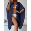 Dámské šaty modré kimono plážové