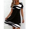 Šaty dámské černé bílé letní krátké