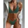 Plavky dámské zelené dvoudílné