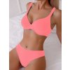 Plavky dámské růžová dvoudílné