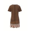 Dámské šaty hnědé letní krátké