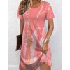 Šaty dámské růžové letní krátké