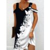 Šaty dámské černé bílé letní krátké