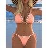 Plavky dámské růžové dvoudílné