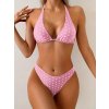 Plavky dámské růžové dvoudílné