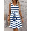 Šaty dámské bílé modré letní