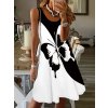 Šaty dámské černé bílé letní
