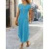 Šaty dámské modré dlouhé letní