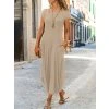 Dámské šaty béžové letní dlouhé