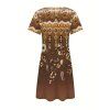 Dámské šaty hnědé letní krátké