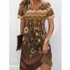 Šaty dámské hnědé letní krátké