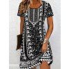 Šaty dámské černé bílé letní krátké