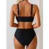 Dámské plavky černé bílé dvoudílné