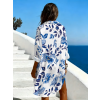 Dámské šaty bílé modré krátké letní