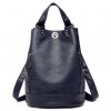 Luxusní dámský elegantní kožený batoh 2v1 MODÝ PYTEL