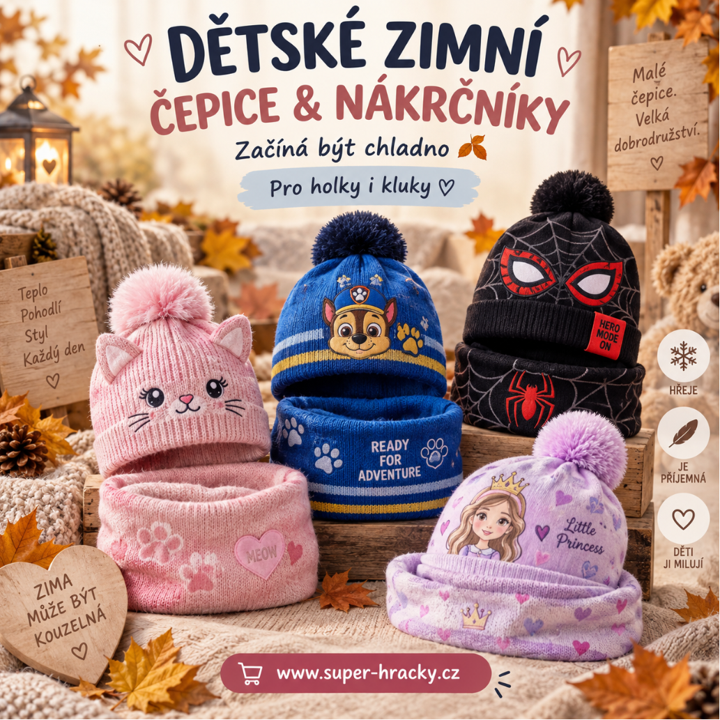 Dětské zimní čepice a nákrčníky: Na chladné dny je čas myslet už na konci září