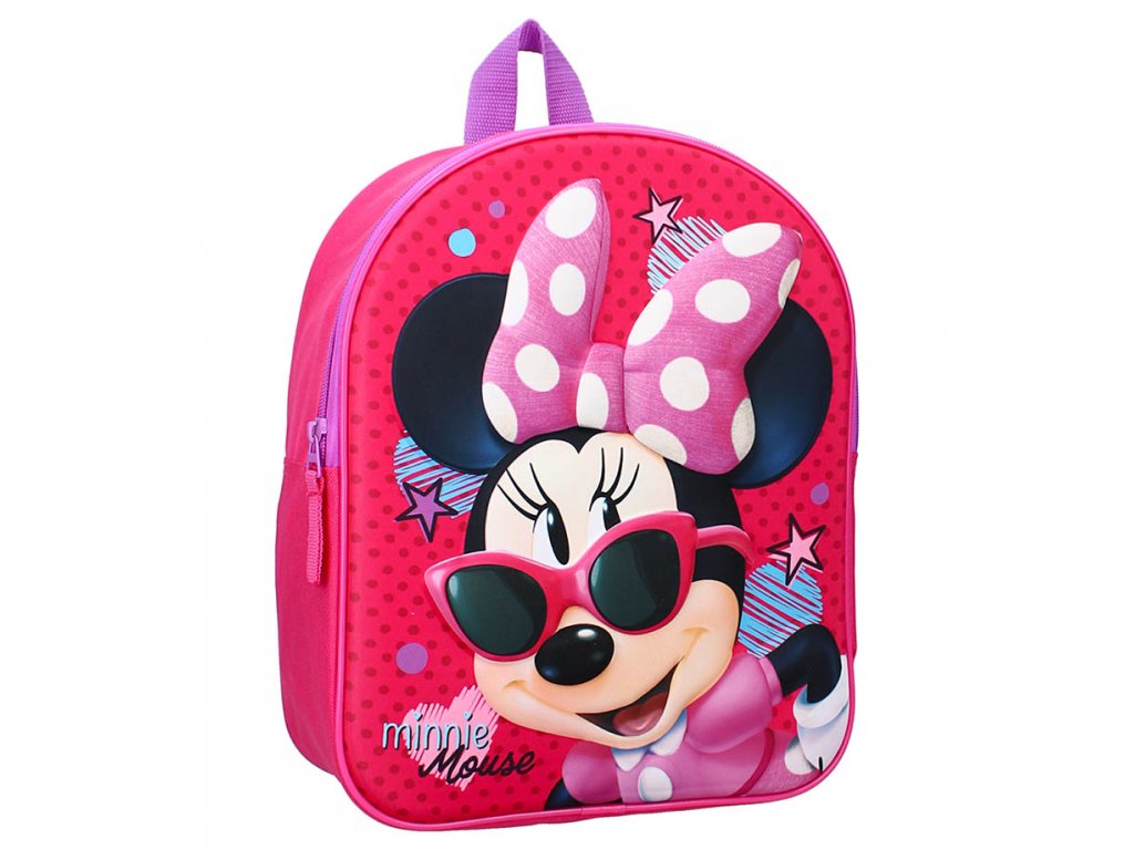 Dětský batoh Minnie Mouse Friends 32cm 3D růžový | SUPER-HRACKY.CZ