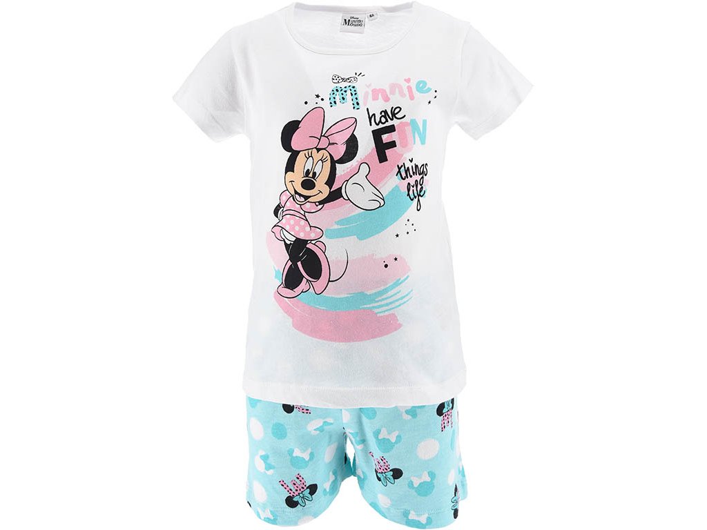 Dětské pyžamo Minnie Mouse Fun bavlna tyrkysové | SUPER-HRACKY.CZ