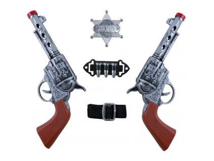 KOVBOJSKÁ SADA ŠERIF – 2 PISTOLE + DOPLŇKY (5 KS)