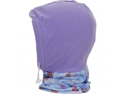 Dětská zimní kukla s nákrčníkem – fleece fialová