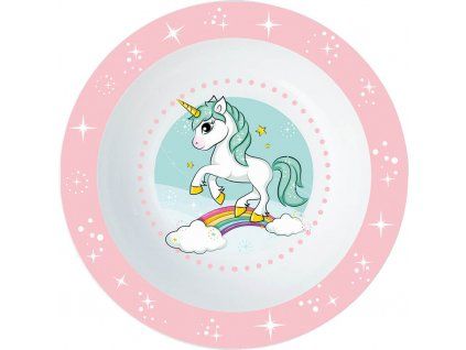 Miska Jednorožec Rainbow 16 cm plastová