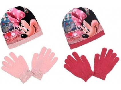 Čepice rukavice Minnie Mouse