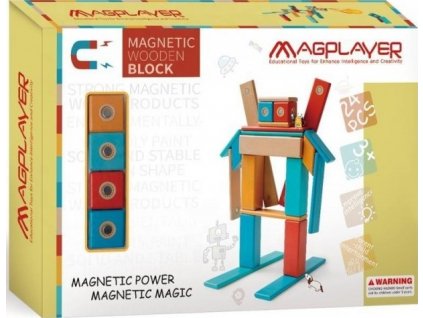 Dřevěná magnetická stavebnice Magplayer
