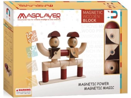 Dřevěná magnetická stavebnice Magplayer