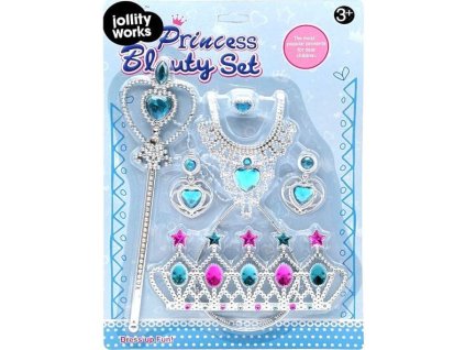 Sada Frozen Elsa 5ks - hůlka, náušnice, prstýnek, náhrdelník korunka