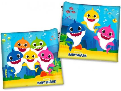 Zateplený dětský nákrčník Baby Shark se stahovací šňůrkou