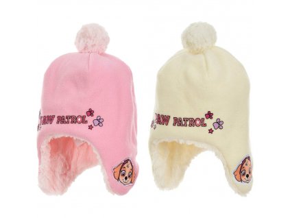 Dětská zimní čepice Tlapková patrola – Skye & Everest s bambulí