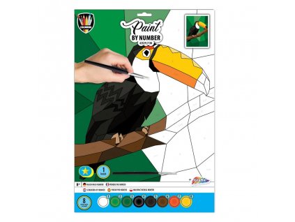 Malování podle čísel tukan