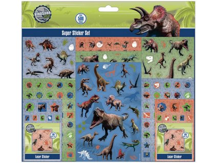 Samolepky dinosauři sada 500 ks
