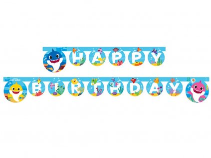 nápis happy birthday baby shark