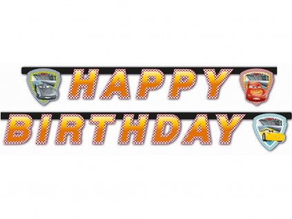 nápis happy birthday Cars