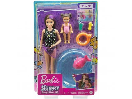 Barbie Chůva Skipper s bazénkem