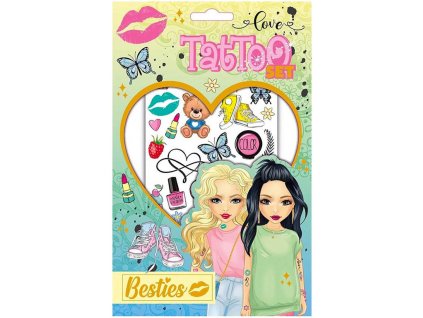 Dočasné tetování Besties pro dívky – 2 archy