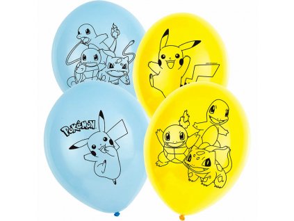 Balónky Pokémon latexové 28cm sada 6ks