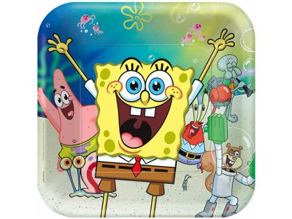 papírové talíře spongebob