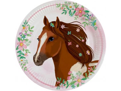papírové talíře koně